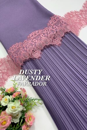 set pleated lace b dusty lavender